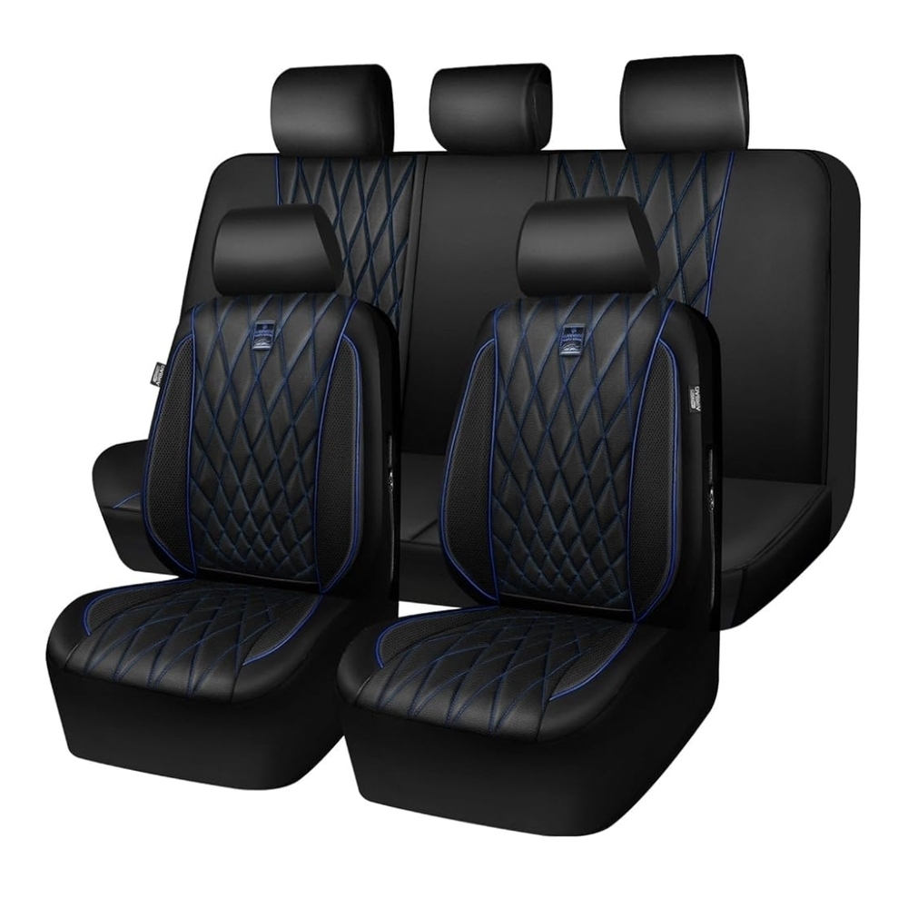 Black and Blue Car Seat Covers